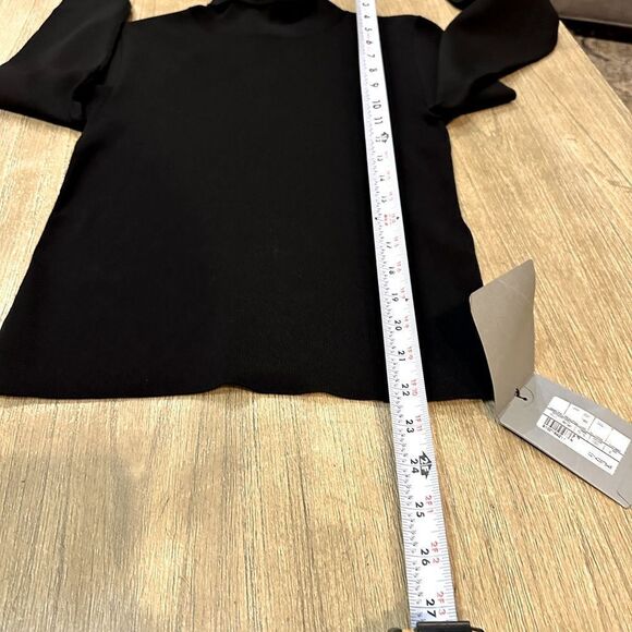 Balenciaga Unisex Knit Ribbed Logo Patch‎ Turtleneck Jumper Black Size Small - Picture 9 of 15